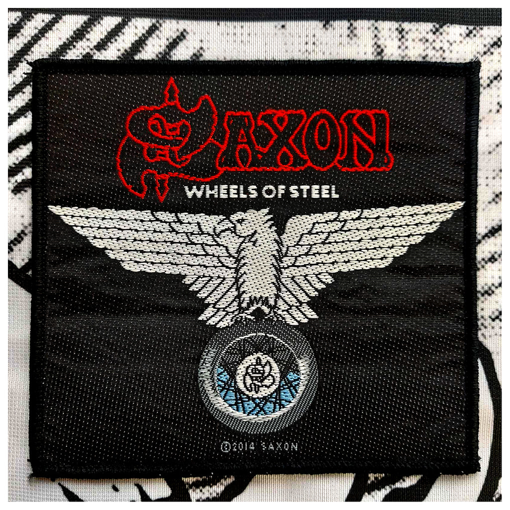 Official SAXON: WHEELS OF STEEL patch