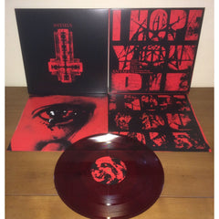 ANTAEUS: Cut Your Flesh and Worship Satan LP (blood red marble 180g vinyl, crushingly heavy French BM)