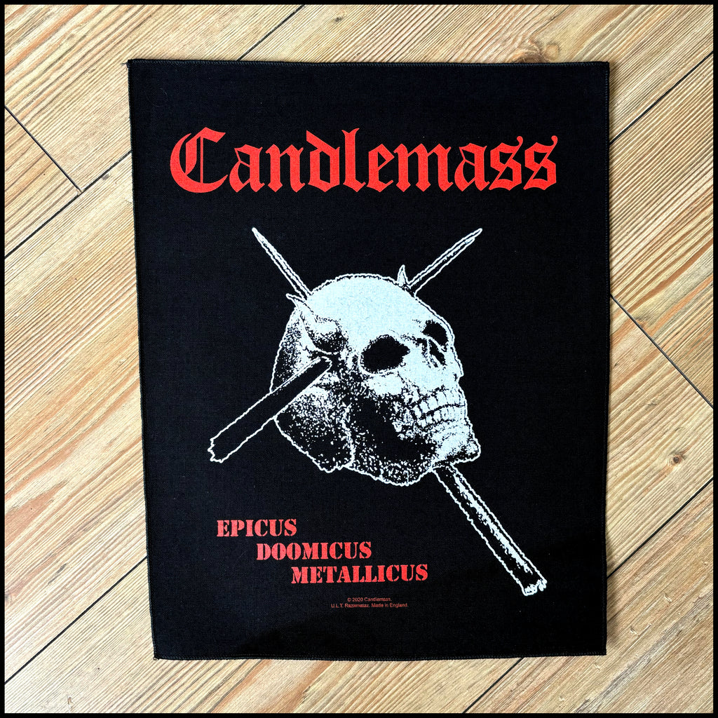 Official CANDLEMASS: EPICUS DOOMICUS METALLICUS large back patch