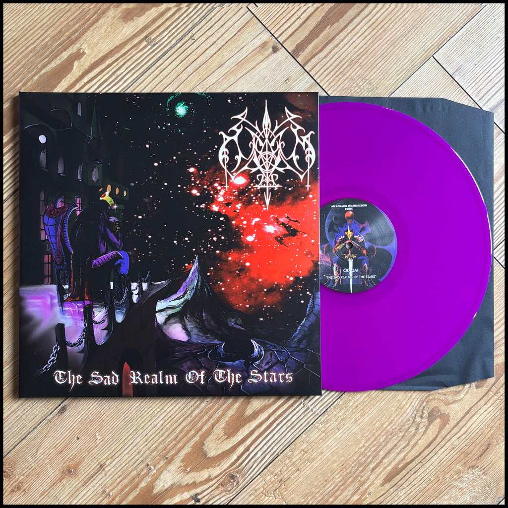 ODIUM: The Sad Realm of the Stars LP (limited neon violet 180g vinyl, gatefold sleeve, classic symphonic BM from 1998)