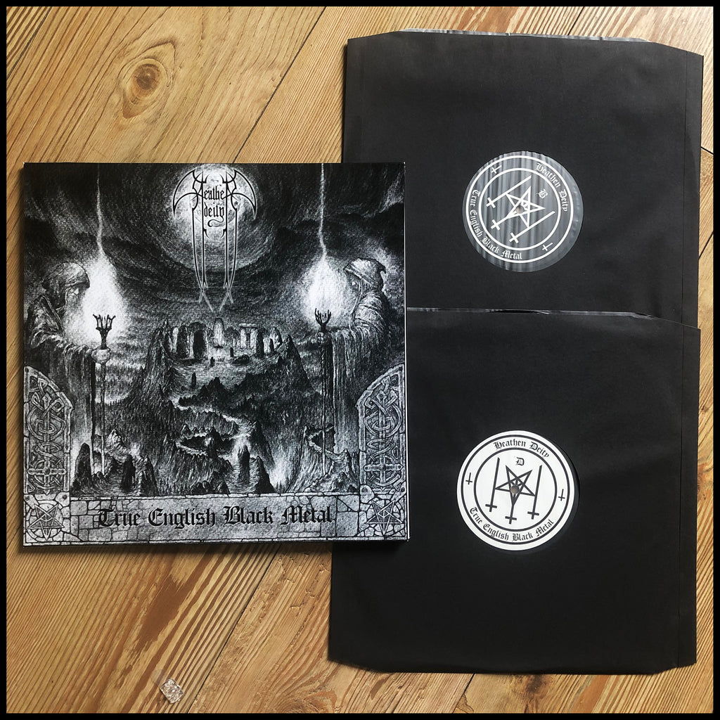 HEATHEN DEITY: True English Black Metal double LP (2 x black vinyl, gatefold sleeve)