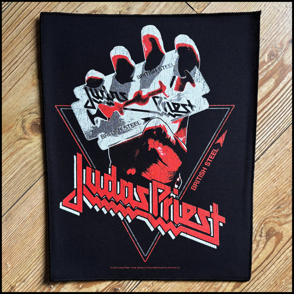 Official JUDAS PRIEST: BRITISH STEEL large back patch
