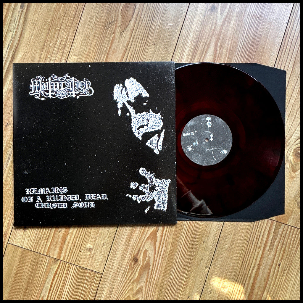 MUTIILATION: Remains of a Ruined, Dead, Cursed Soul LP (infamous lost 90s album on bloodred with black marble vinyl)