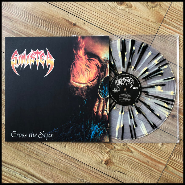 SINISTER: Cross the Styx LP (clear/black/yellow splatter vinyl, printed  inlay)