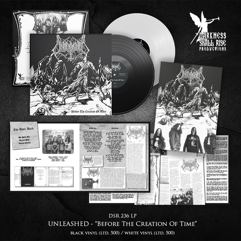 UNLEASHED: Before the Creation of Time LP (first press vinyl, demo/early recordings, booklet)