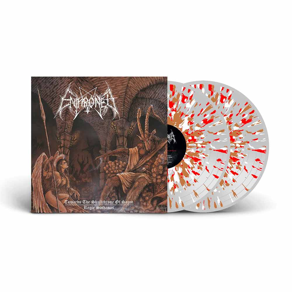 ENTHRONED: Towards the Skullthrone & Regie Sathanas 2LP (stunning double splatter vinyl, classic 90s black metal)