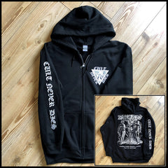 CULT NEVER DIES zip hoodie