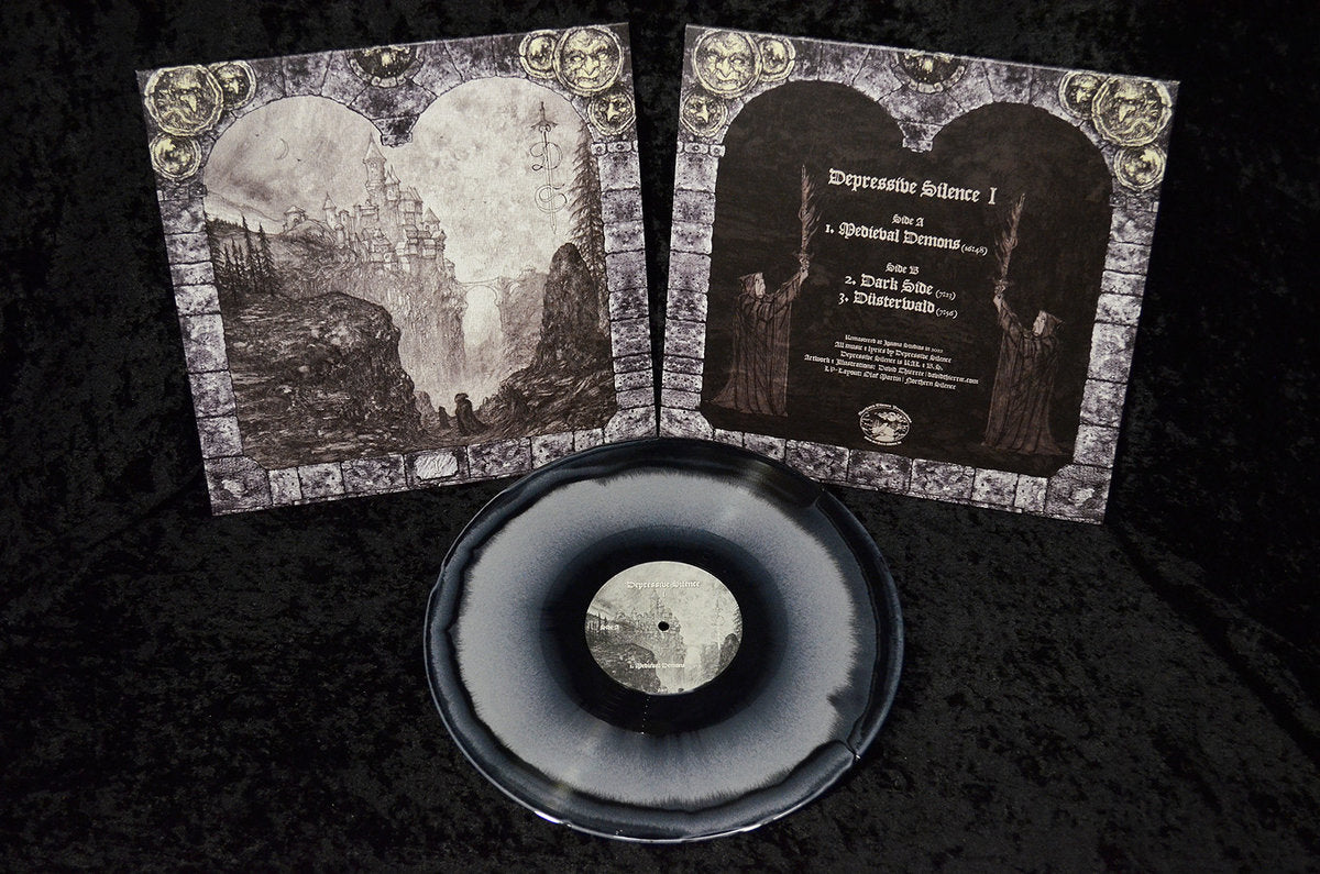 DEPRESSIVE SILENCE: I LP (ltd black/grey swirl vinyl, cult dungeon synth release) *new, sealed*