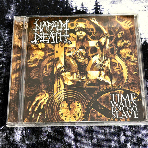 NAPALM DEATH:  TIME WAITS FOR NO SLAVE *preowned/ex-display/collectible, excellent condition*
