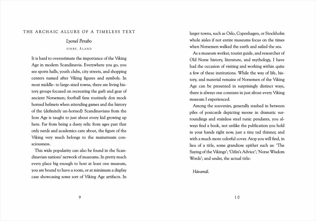 Preorder [November 2026] THE COMPARATIVE HÁVAMÁL book