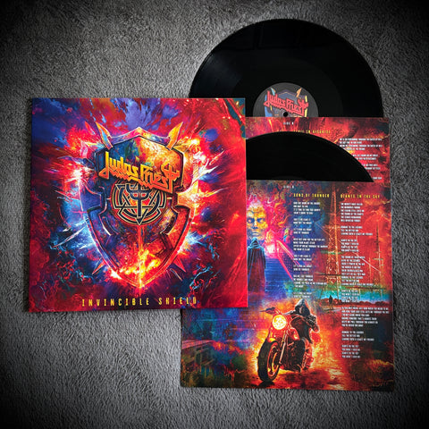 Judas Priest ‎– Invincible Shield double LP (Black heavyweight vinyl edition)  *preowned/collectible, excellent condition, minor sleeve wear*