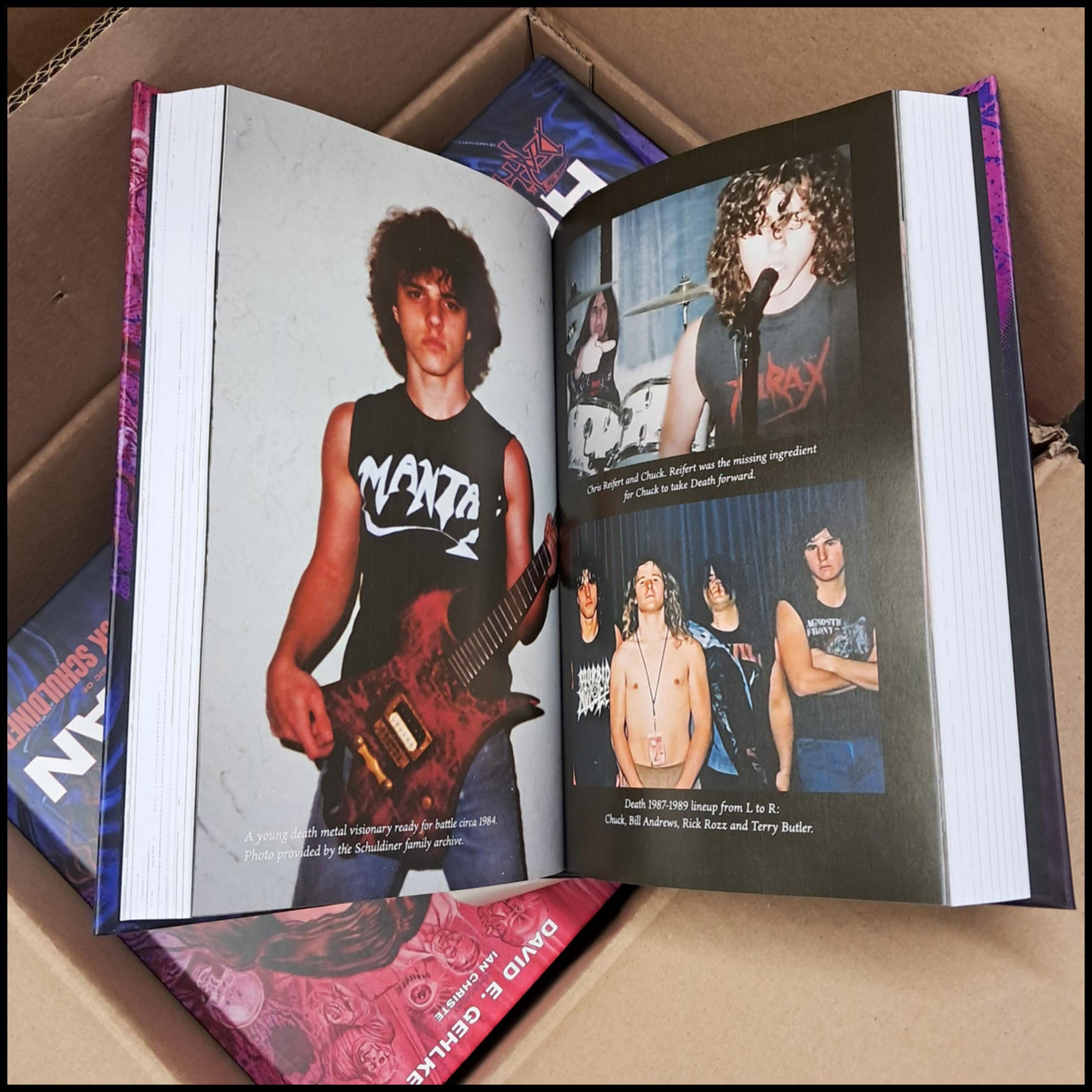 Reprint preorder [15th June 2026] BORN HUMAN: THE LIFE AND MUSIC OF DEATH’S CHUCK SCHULDINER hardback book