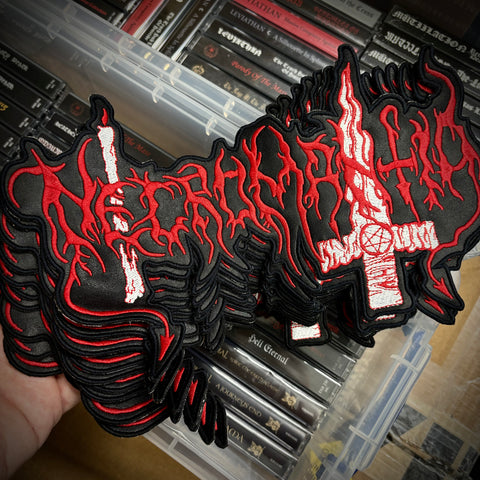 Official NECROMANTIA: large faux leather patch