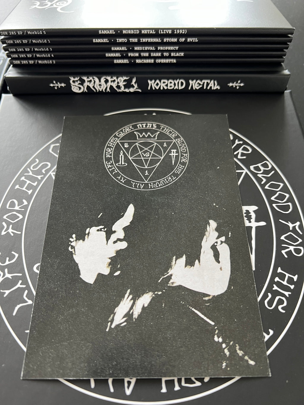 MOVING SALE: SAMAEL: Morbid Metal EP Boxset (5 x black vinyl plus hardback book and patch) *new, sealed*