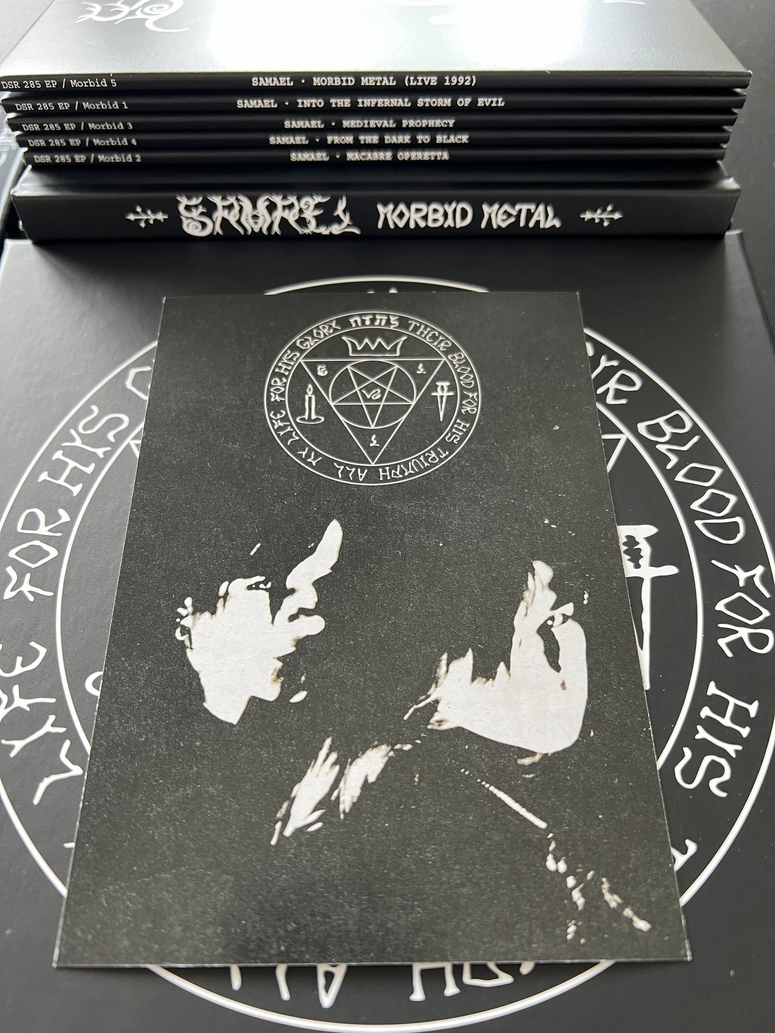 MOVING SALE: SAMAEL: Morbid Metal EP Boxset (5 x black vinyl plus hardback book and patch) *new, sealed*