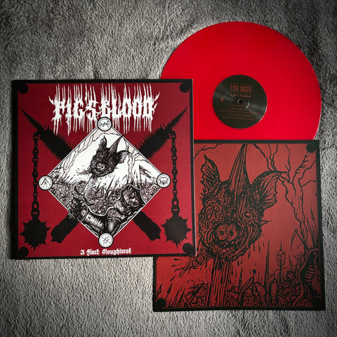 Pig's Blood ‎– A Flock Slaughtered LP (red vinyl, 2019)  *preowned/collectible, excellent condition*