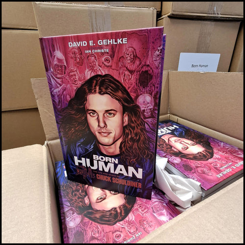Reprint preorder [15th June 2026] BORN HUMAN: THE LIFE AND MUSIC OF DEATH’S CHUCK SCHULDINER hardback book