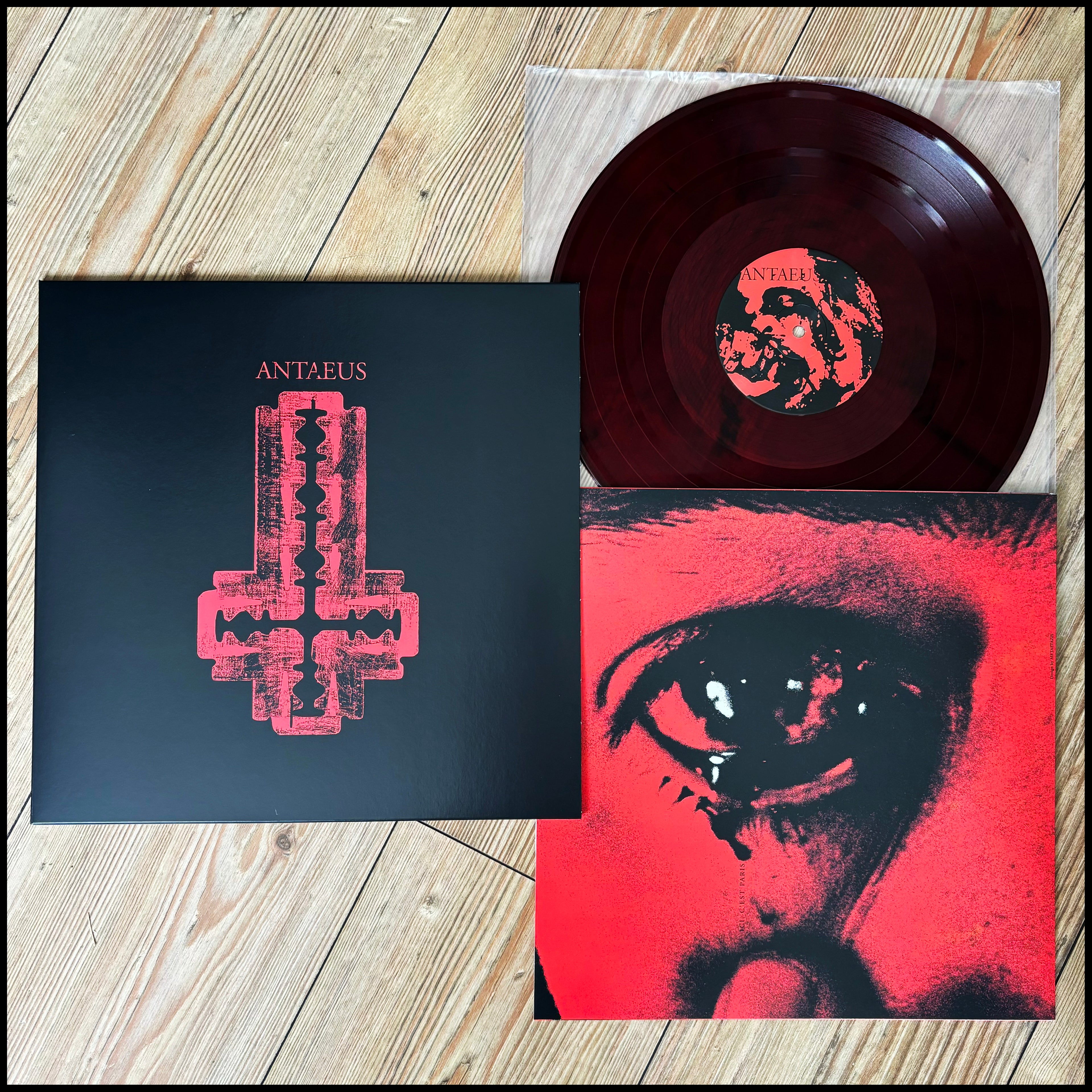 ANTAEUS: Cut Your Flesh and Worship Satan LP (blood red marble 180g vinyl, crushingly heavy French BM) *new*