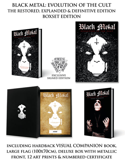 Preorder [15th June 2026] BLACK METAL: EVOLUTION OF THE CULT - THE RESTORED, EXPANDED & DEFINITIVE EDITION hardback boxset (signed by author, includes patch)