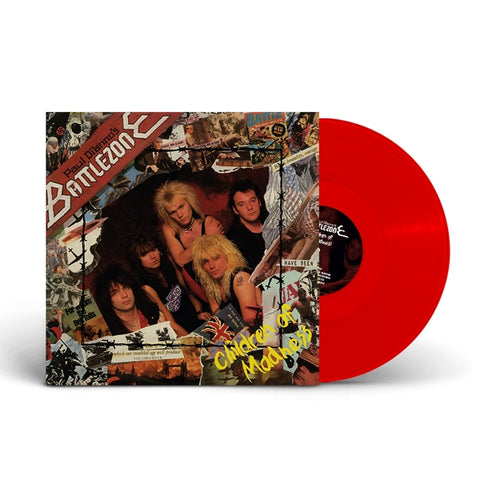 PAUL DI'ANNO'S BATTLEZONE: CHILDREN OF MADNESS LP (red vinyl, ex-Maiden album from 87)