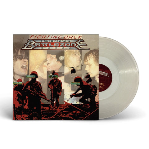 PAUL DI'ANNO'S BATTLEZONE: FIGHTING BACK LP (clear vinyl, ex-Maiden album from 86)