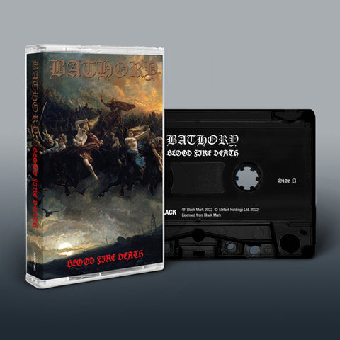 BATHORY: Blood Fire Death cassette (official tape edition of the Swedish legends)