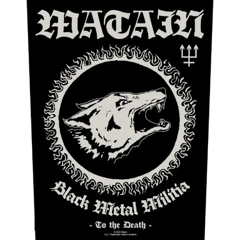 Official WATAIN: BLACK METAL MILITIA large back patch