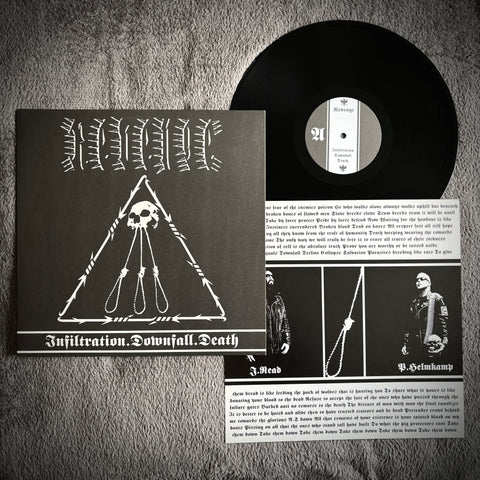 Revenge ‎– Infiltration.Downfall.Death LP (original black vinyl, 2008)  *preowned/collectible, excellent condition*