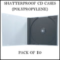 SHATTERPROOF CD CASES (10 units)