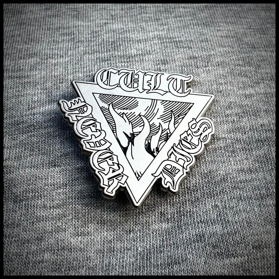 CULT NEVER DIES: official cast metal badge