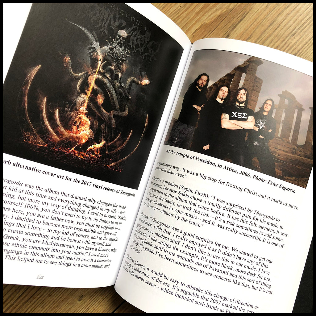 GREEK BLACK METAL BOOK BUNDLE: OFFICIAL ROTTING CHRIST and VARATHRON COLOUR HARDBACK BOOKS (+ CD & Bookmarks)