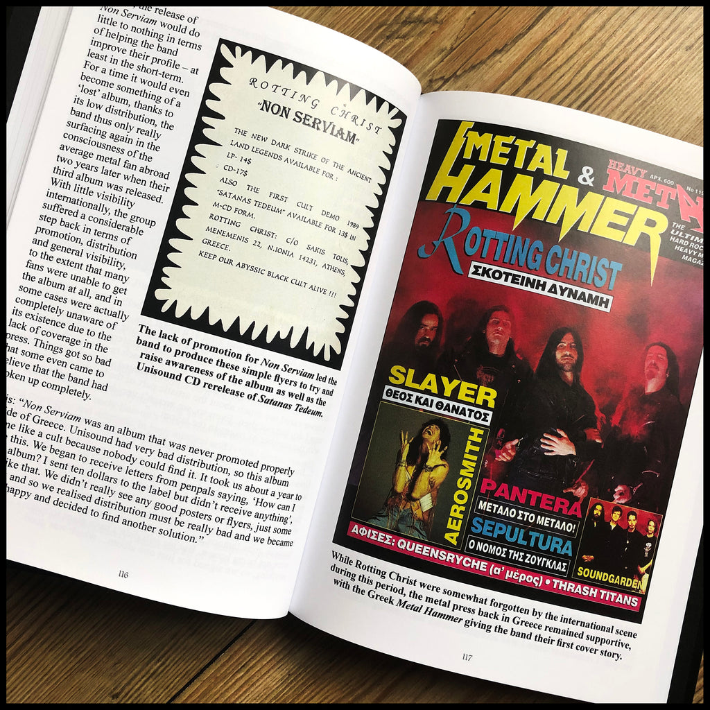 GREEK BLACK METAL BOOK BUNDLE: OFFICIAL ROTTING CHRIST and VARATHRON COLOUR HARDBACK BOOKS (+ CD & Bookmarks)