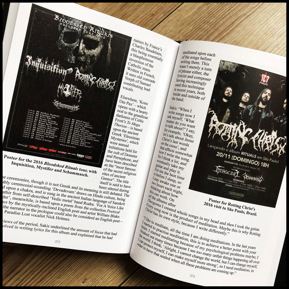 GREEK BLACK METAL BOOK BUNDLE: OFFICIAL ROTTING CHRIST and VARATHRON COLOUR HARDBACK BOOKS (+ CD & Bookmarks)