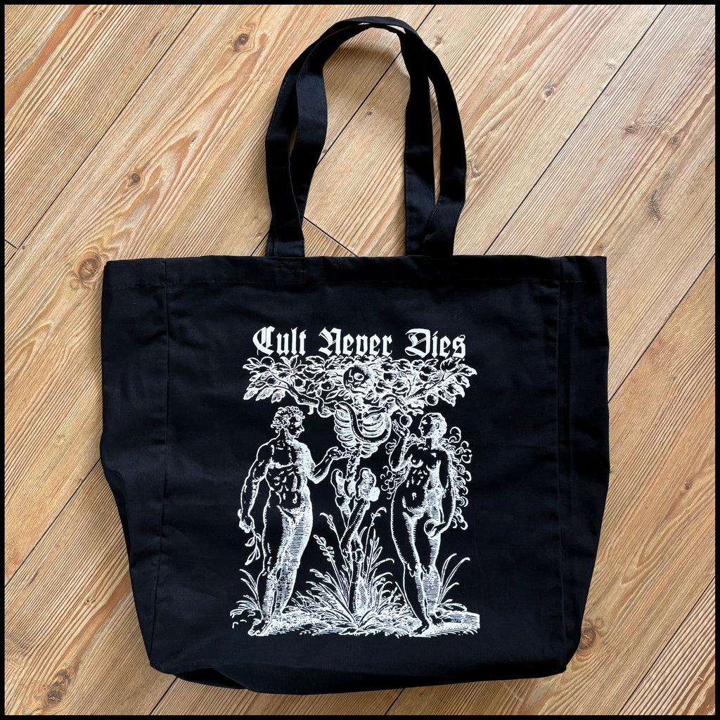 CULT NEVER DIES RECORD BAG (double-sided print, larger and sturdier than standard tote bag)