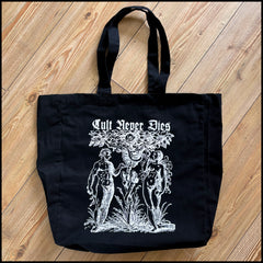 CULT NEVER DIES RECORD BAG (double-sided print, larger and sturdier than standard tote bag)