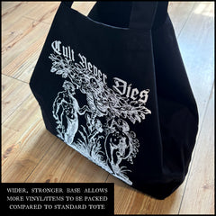 CULT NEVER DIES RECORD BAG (double-sided print, larger and sturdier than standard tote bag)