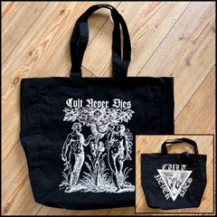 CULT NEVER DIES RECORD BAG (double-sided print, larger and sturdier than standard tote bag)