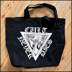 CULT NEVER DIES RECORD BAG (double-sided print, larger and sturdier than standard tote bag)