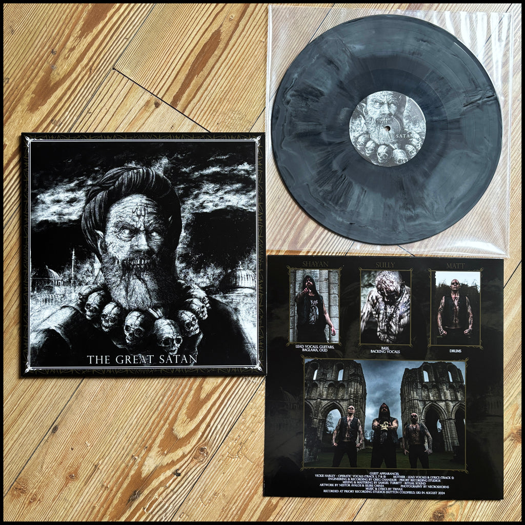 MOVING SALE: TRIVAX: The Great Satan LP (black or galaxy vinyl, UK/Iranian occult BM, 2025 album) *new*