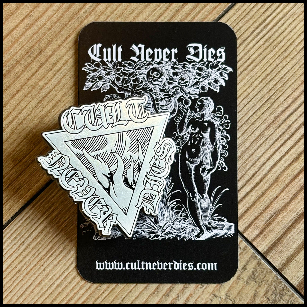 CULT NEVER DIES: official cast metal badge