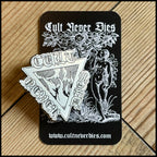 CULT NEVER DIES: official cast metal badge