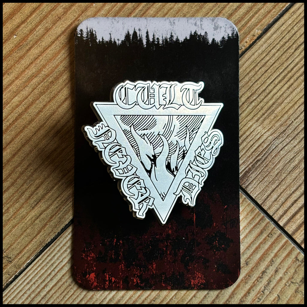 CULT NEVER DIES: official cast metal badge