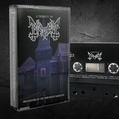 TRIBUTE TO MAYHEM: Originators of Northern Darkness cassette (feat. Emperor, Gorgoroth, Absu, Immortal...)