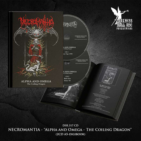 Preorder [early October] NECROMANTIA: Alpha And Omega – The Coiling Dragon 2CD A5 digibook (demos & early material, 88 page booklet)