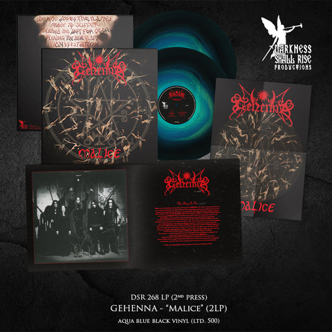 Preorder [late March 2025] GEHENNA: Malice (Third Spell) double LP (2x black or aqua blue/black vinyl)