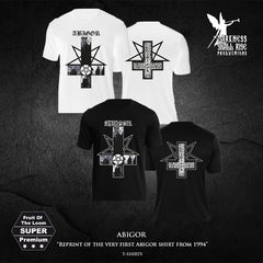 Preorder [early March 2025] ABIGOR: 'Demos 1993-1994' shirt (black or white)