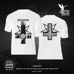 Preorder [early March 2025] ABIGOR: 'Demos 1993-1994' shirt (black or white)