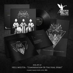 Preorder [late March 2025] HELL MILITIA: Canonisation Of The Foul Spirit LP (black or cloudy black vinyl)