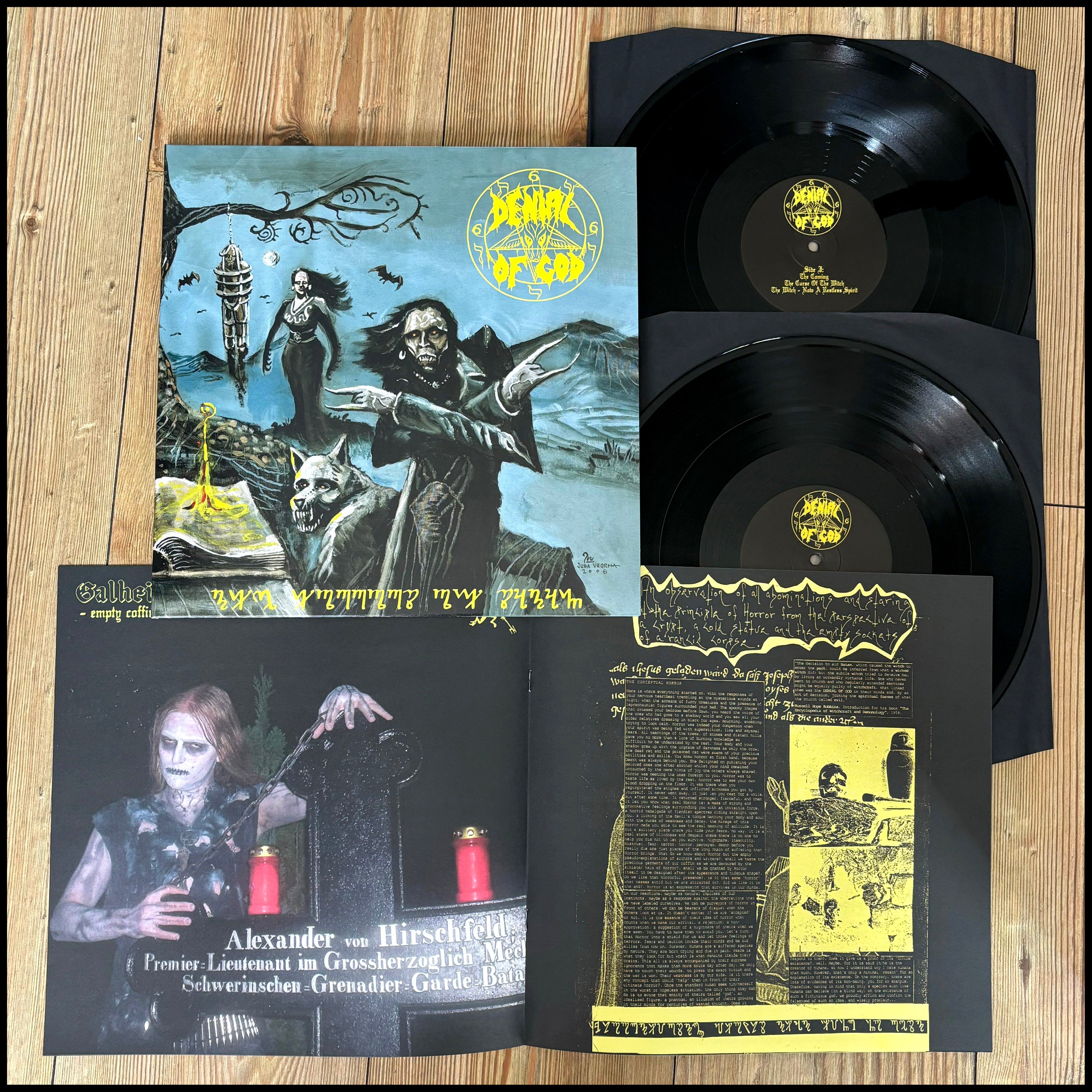 DENIAL OF GOD: The Horrors of Satan Double LP (2 x black vinyl, gatefold, 12 page book) *new*