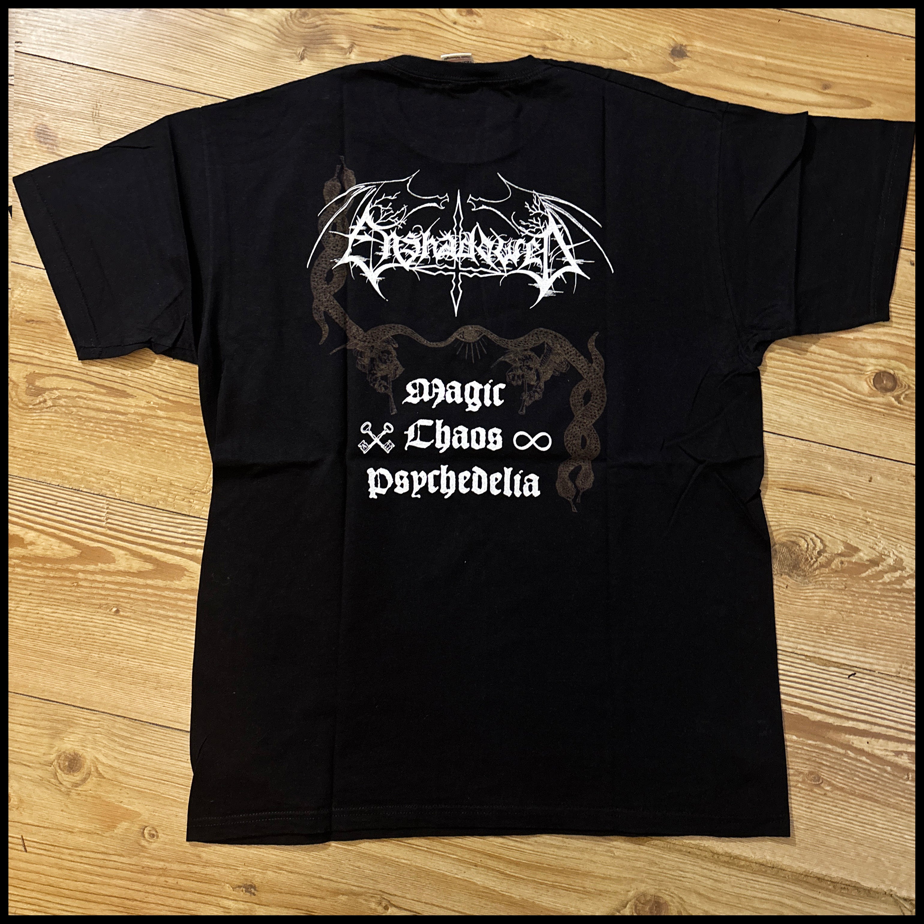 ENSHADOWED: official MAGIC CHAOS PSYCHEDLIA shirt *preowned/ex-display/collectible, excellent condition* size L